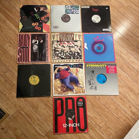 Lot #1 of 10 Hip Hop 12" Vinyl Records 80s rap electro retro - Picture 1 of 3